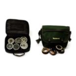 Stonefly & Wychwood Tackle Bags containing BFR Almina 95 fly reel & spools, Diawa Osprey salmon