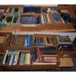 Thirteen boxes of books including: historical and geographical reference, music,