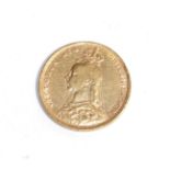 A gold full sovereign dated 1890