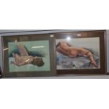British School 20th century, a pair of studies of nudes, signed 'Toth & dated (19)85,