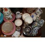 19th century and later ceramics including Masons jugs; Victorian dessert wares;