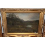 E* Neville (19th/20th century), River landscape, probably Yorkshire,
