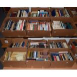 Twelve boxes of books including: history and art reference; travel; geography;