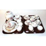 A Royal Crown Derby 'Derby Posies' pattern part tea and coffee set, comprising teapot, cream jug,