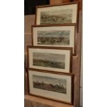 After John Dean Paul, A set of four Leicestershire hunting prints " A struggle to the start",