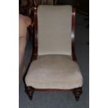 A Victorian mahogany framed nursing chair