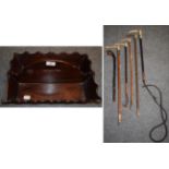 A 19th century mahogany cutlery tray;