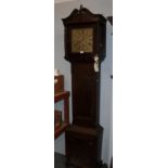 ~ An oak and mahogany eight day longcase clock, signed John Evans, Lampeter, late 18th century,