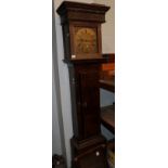 ~ A painted pine thirty hour longcase clock, signed Jackson, Hexham, late 18th century