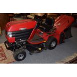 A Westwood S1500H ride on tractor/lawn mower with grass collection box