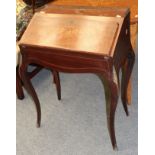 A late 19th century French Lady's rosewood bureau 73cm