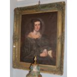 JSK circle of Margaret Carpenter, portrait of an elegant lady, half length,