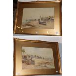 J Hughes Clayton "Menai Straits" and "A View in the Straits", a pair of signed watercolours, 37.