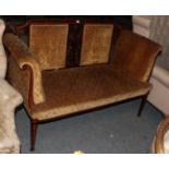 An Edwardian inlaid mahogany sofa