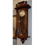 A late Victorian Vienna type striking wall clock