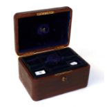 A leather jewellery box,