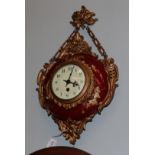 A Louis XIV style cartel wall timepiece, circa 1900