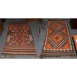 Two similar Kilim rugs