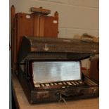 A cased Bell accordion and an Italian Mabef folding artists easel (2)