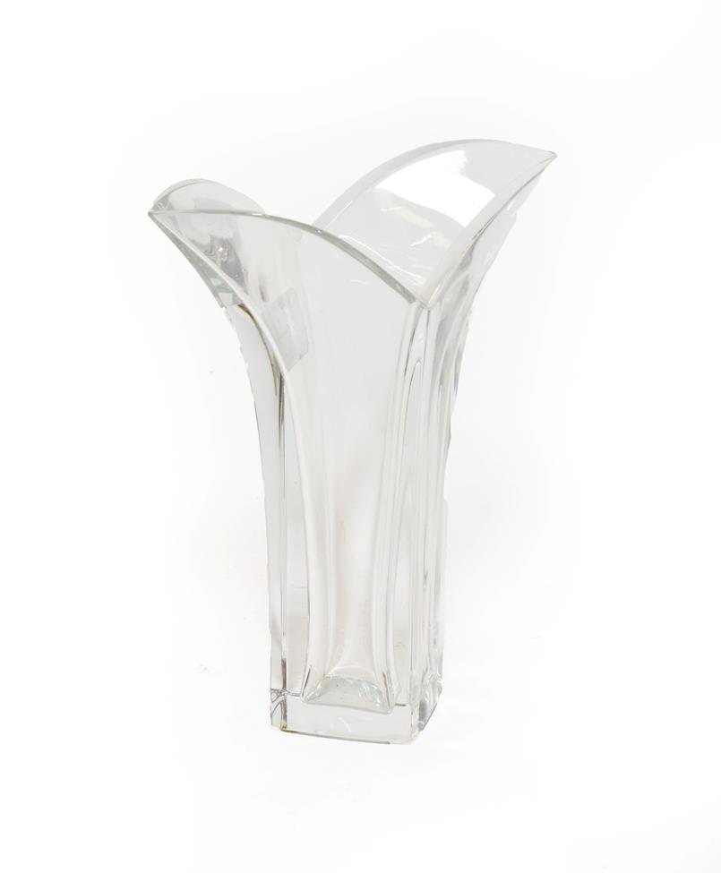 A modern Baccarat glass vase