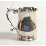 A George V silver mug, by Stokes and Ireland Ltd., Chester, 1935, Retailed by Z. Barraclough and