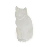 A Lalique model of a cat (chip to ear)