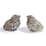 A pair of Edward VII silver pounce-pots or Pepperettes, by Sampson Mordan and Co., Chester, 1905,