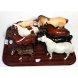 A group of Beswick horse models including; Another bunch, Palomino BCC 1997, Welsh mountain pony,