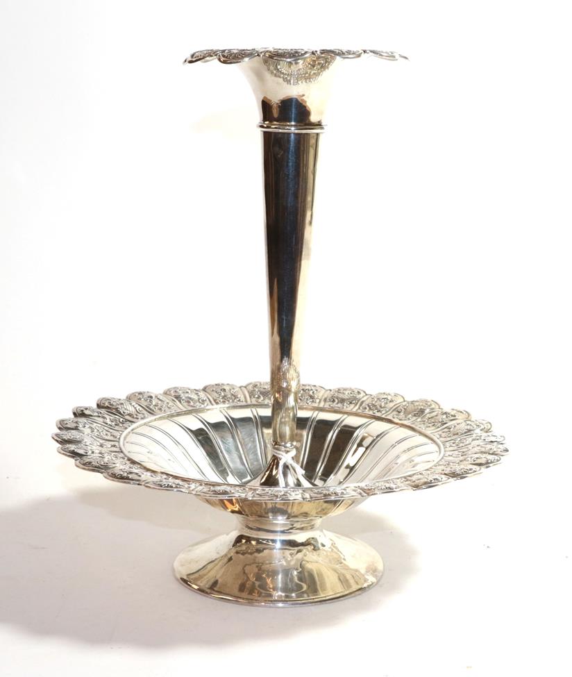 An Edward VII silver centrepiece bowl, by Edward Barnard and Sons, London, 1903, the bowl shaped