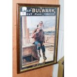 A Wills's 'Bulwark' cut plug tobacco advertising poster (framed)