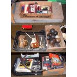 A collection of play worn and boxed model vehicles, including Matchbox, Dinky, Corgi and others