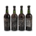 Butler, Nephew & Co. 1947 Vintage Port (four bottles) CONDITION REPORT: .