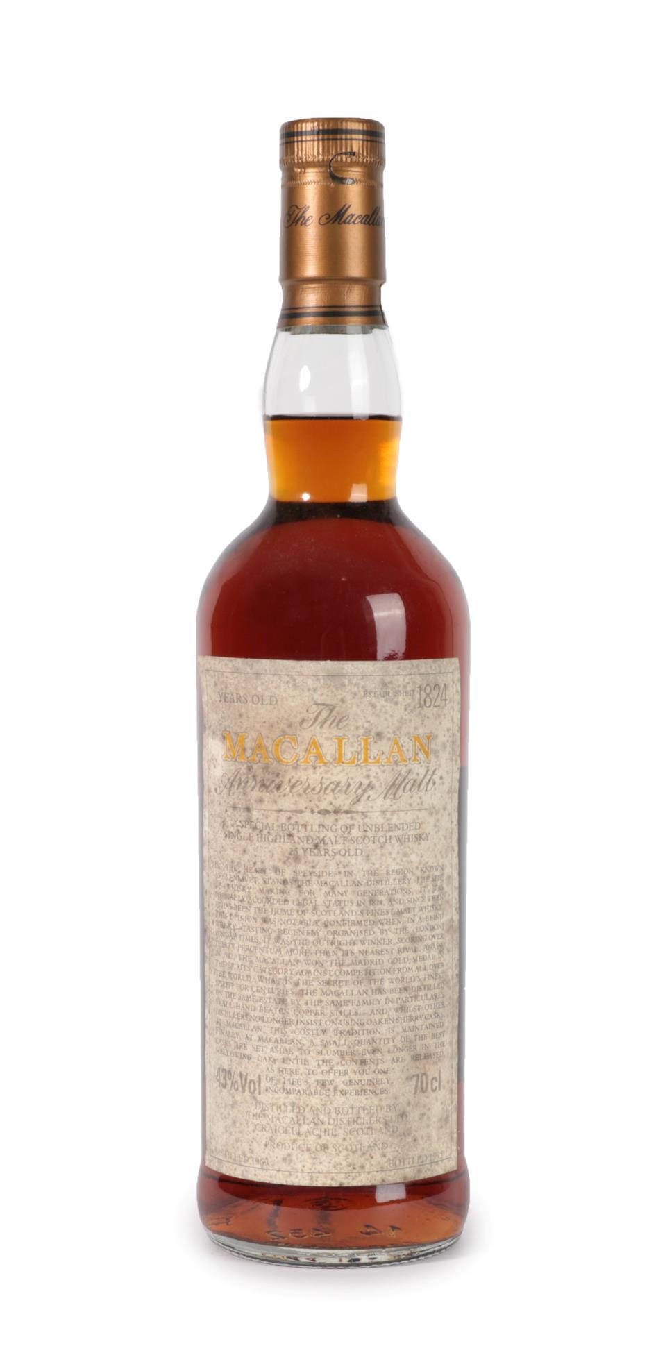 The Macallan 25 Years Old Anniversary Malt, Single Highland Malt Scotch Whisky, distilled 1969,