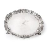 A George II Provincial Silver Waiter, by Isaac Cookson, Newcastle, 1739, shaped circular with