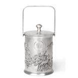 A Chinese Export Silver Canister and Cover, by Tuck Chang and Co., Shanghai, Late 19th/Early 20th