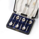 A Set of Six George VI Silver Teaspoons, by Haseler and Restall, Birmingham, 1946, Retailed by