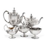 A Five Piece American Tea and Coffee-Service, by Shreve, Crump and Low Co., Boston, Late 19th/
