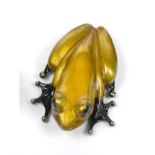 Tim 'Frogman' Cotterill (b.1950) Sculpture of a Yellow Frog Signed and numbered 33/1000, further