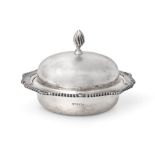 An Elizabeth II Silver Butter-Dish and Cover, by Roberts and Belk, Sheffield, 1979, shaped