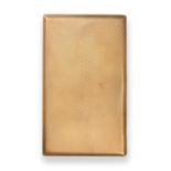 A George V Gold Cigarette-Case, Probably by B. H. Britton and Sons, Birmingham, 1935, 9ct, oblong,