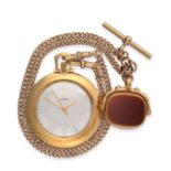An 18 Carat Gold Open Faced Centre Seconds Keyless Pocket Watch, signed Omega, 1962, (calibre 600)