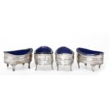 A Set of Four George III Scottish Silver Salt-Cellars, by John McDonald, Edinburgh, Circa 1800, each