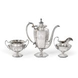 A Three-Piece American Silver Tea and Coffee-Service, by Shreve, Crump and Low Co., Boston, Late