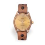 A 9 Carat Gold Automatic Centre Seconds Wristwatch, signed Rolex, Oyster Perpetual, Superlative