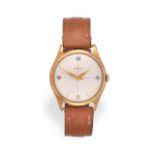 An 18 Carat Gold Centre Seconds Wristwatch, signed Omega, 1951, (calibre 283) lever movement