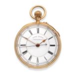 An 18 Carat Gold Chronograph Keyless Pocket Watch, signed Samuel Ernest, Haythorne, York, 1893,