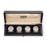 A Set of Four George V Silver Place-Card Holders, by Sampson Mordan and Co., London, 1928,