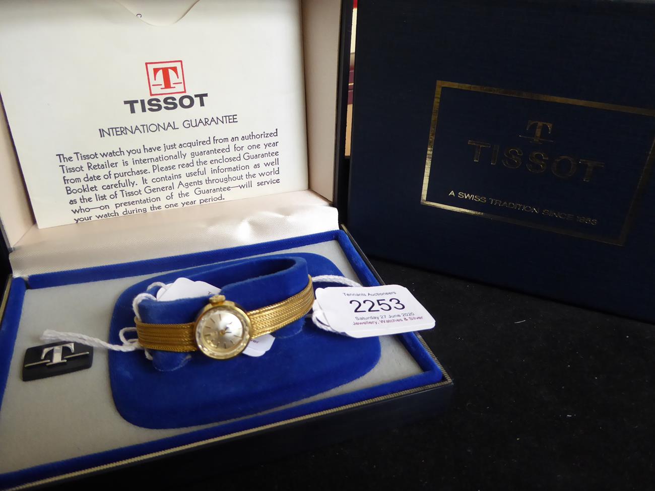 A Lady's 18 Carat Gold Wristwatch, signed Tissot, circa 1967, lever movement signed and numbered - Image 2 of 7