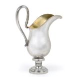 A Continental Silver Ewer, Maker's Mark GR Incuse, First Half 19th Century, baluster and on