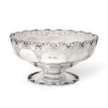 A George VI Silver bowl, by Mappin and Webb, Sheffield, 1946, shaped circular and on spreading foot,